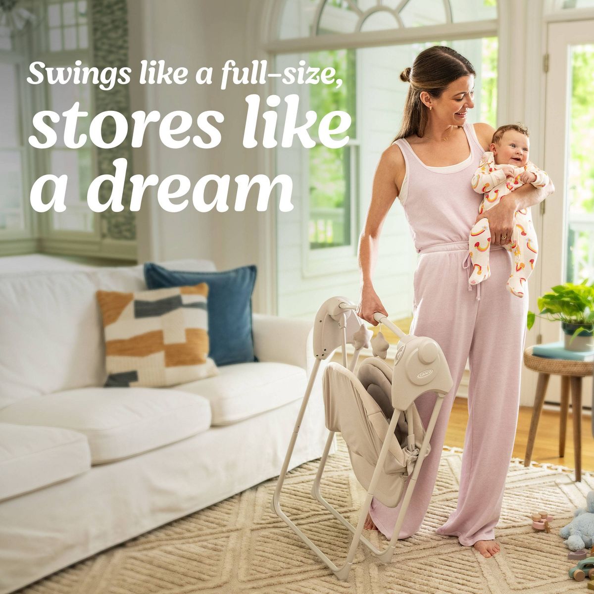 Graco Slim Spaces Compact Baby Swing - Tate