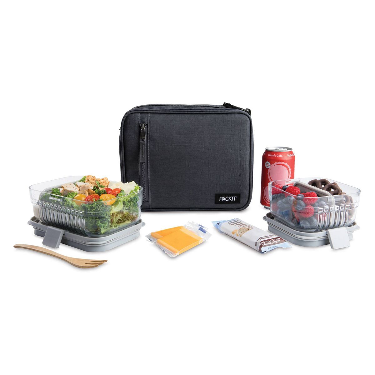 Packit Freezable Classic Lunch Box - City Charcoal