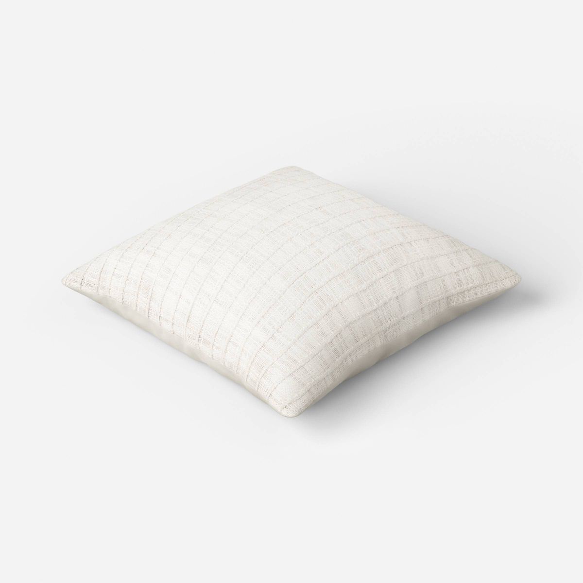 18"x18" Solid Textural Woven Pillow Ivory - Threshold™