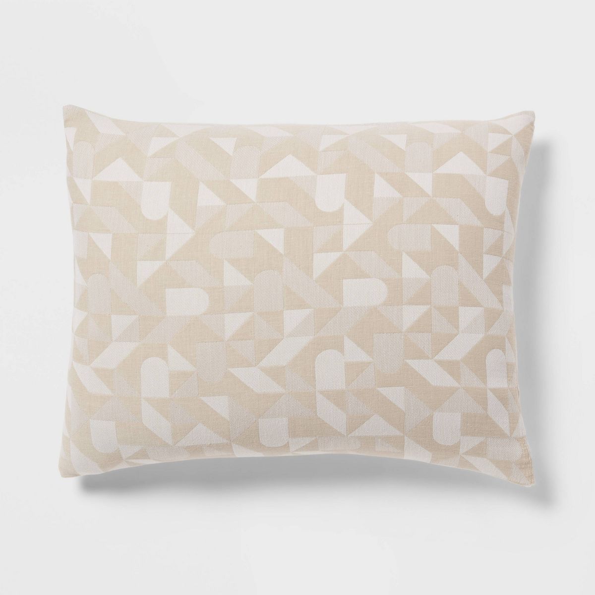 King Geo Matelasse Comforter and Sham Set Khaki/Ivory - Threshold™: Jacquard Woven Cotton Blend, Zipper Closure