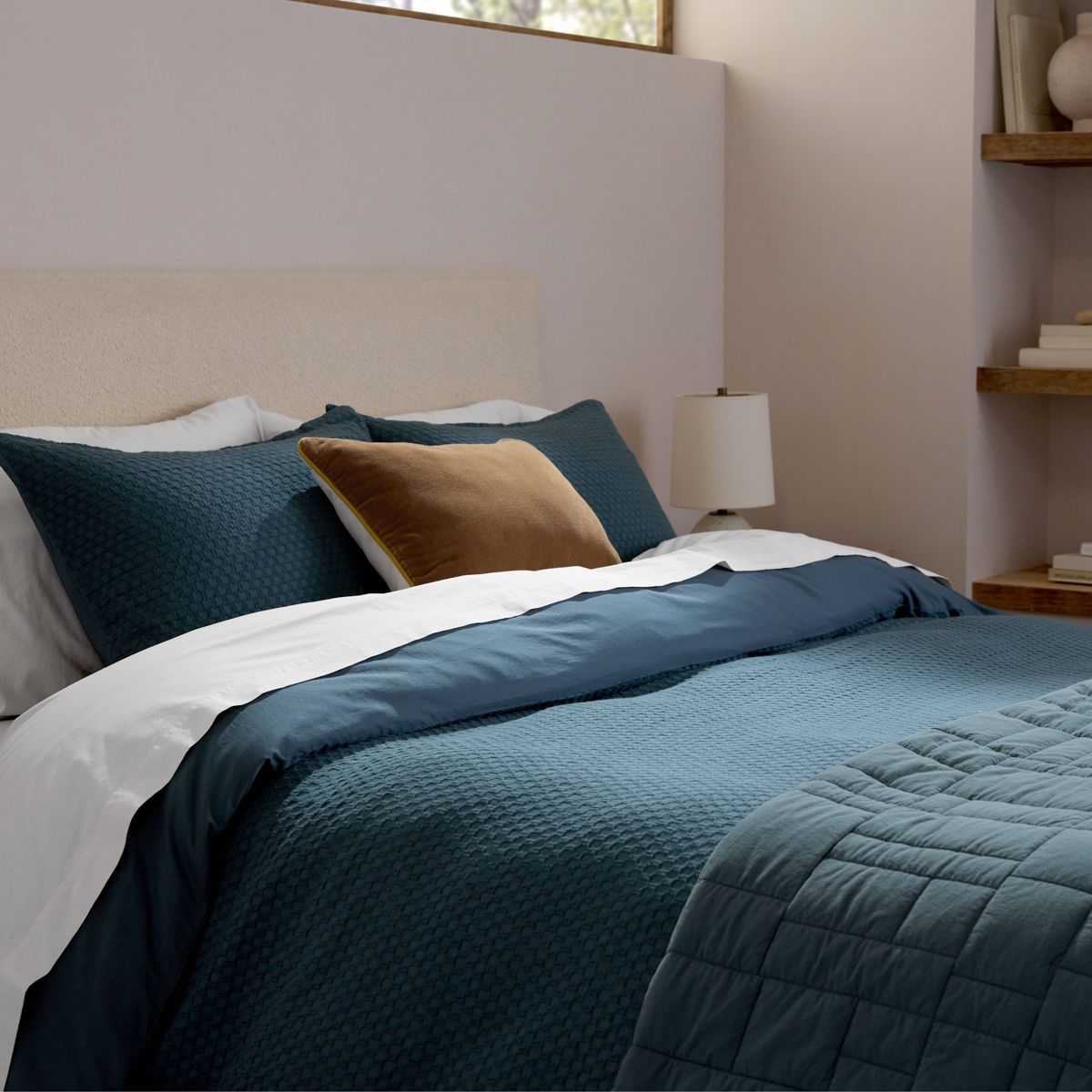 Full/Queen Honeycomb Cotton Duvet Cover & Sham Set Cove - Parachute for Target