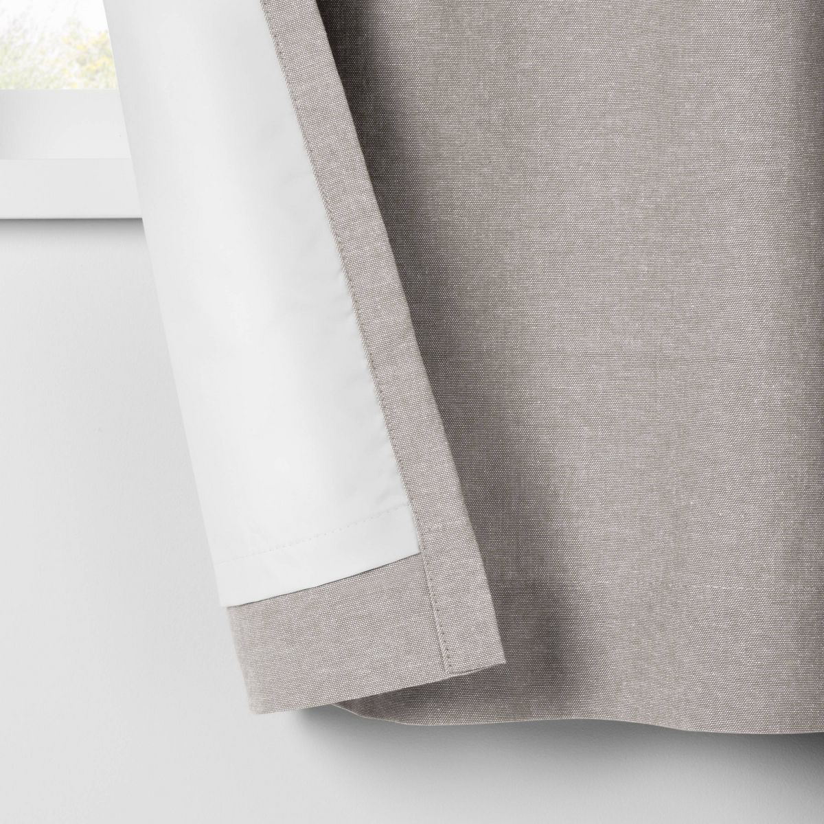 84" Blackout Chambray Cotton Kids' Panel Gray - Pillowfort™