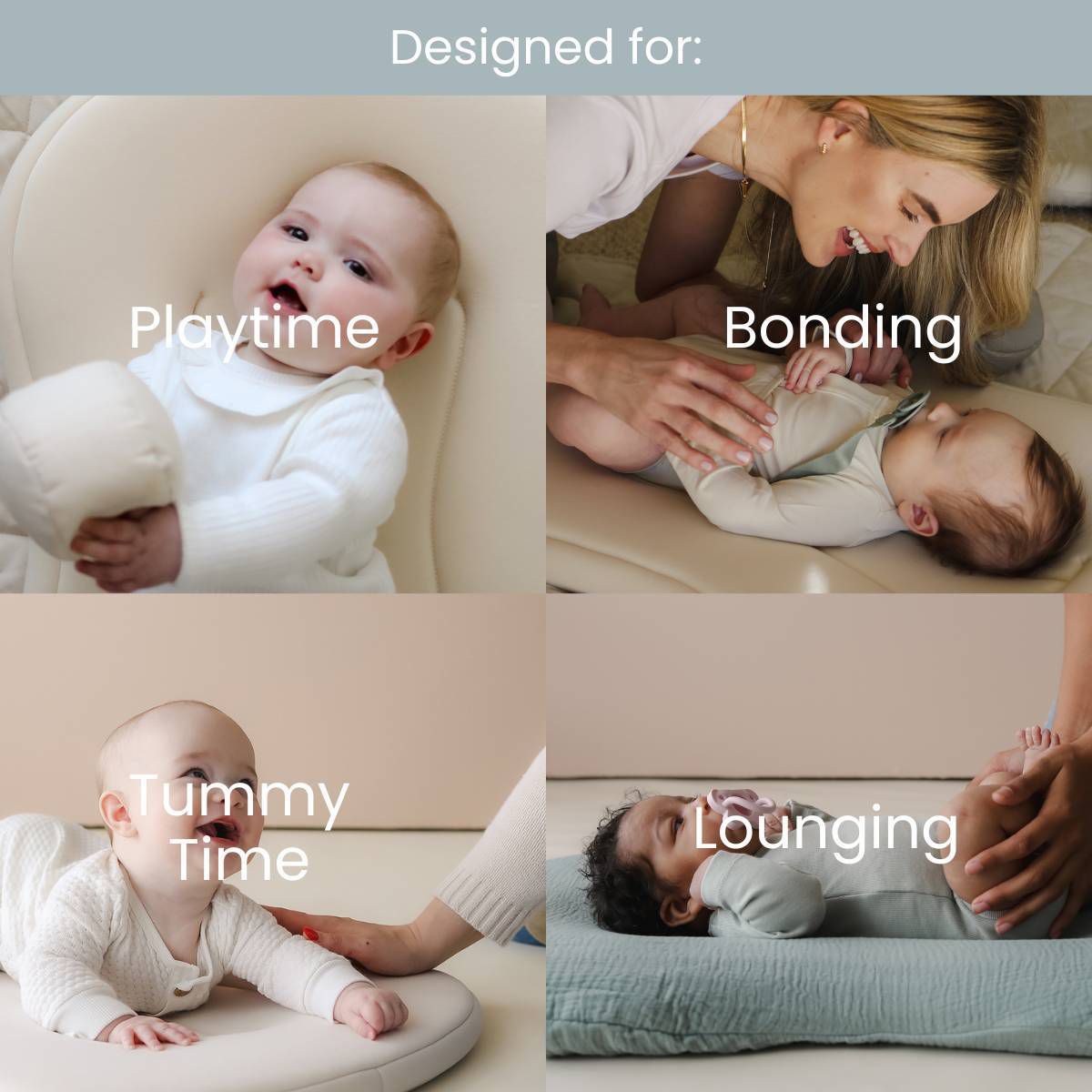 Snuggle Me Organic Curve Infant Lounger - Stone
