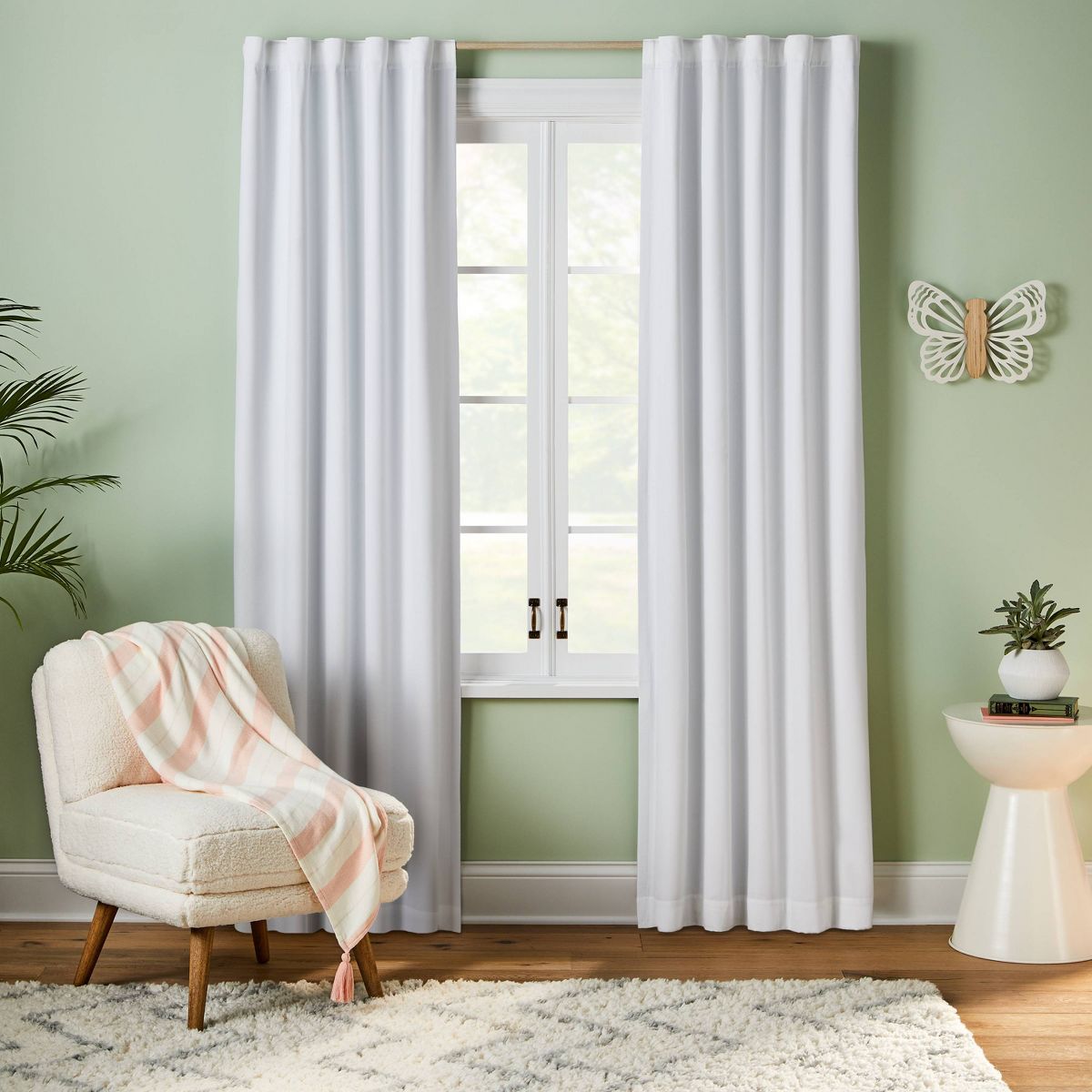 84" Blackout Twill Solid Kids' Panel White - Pillowfort™