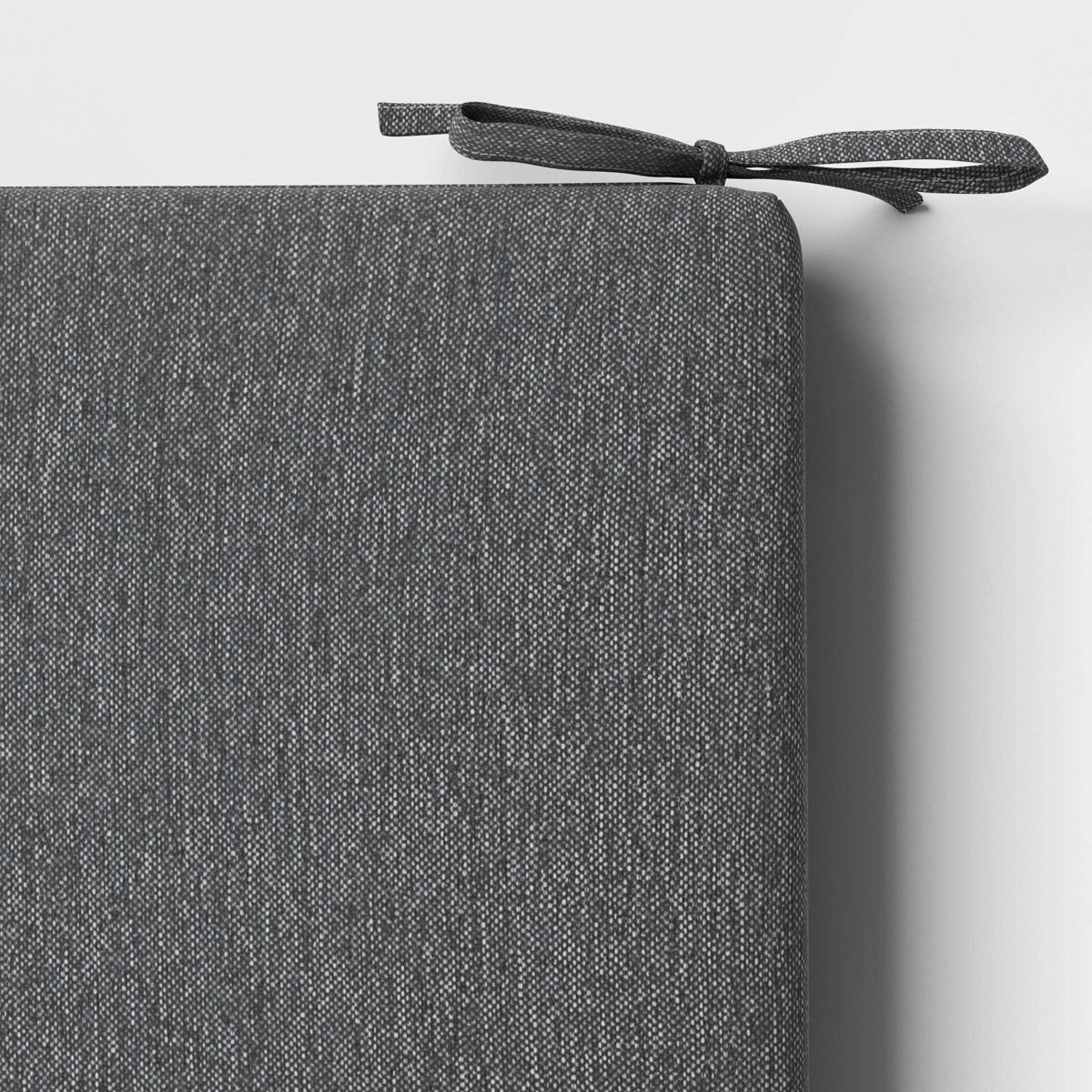 18"x20" Solid Woven Outdoor Chair Seat Cushion Charcoal - Threshold™