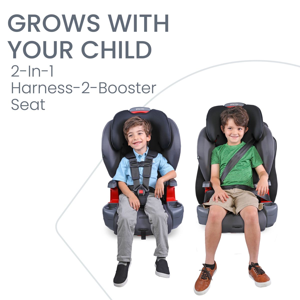 Britax Grow with You Harness SafeWash Booster Car Seat - Mod Black