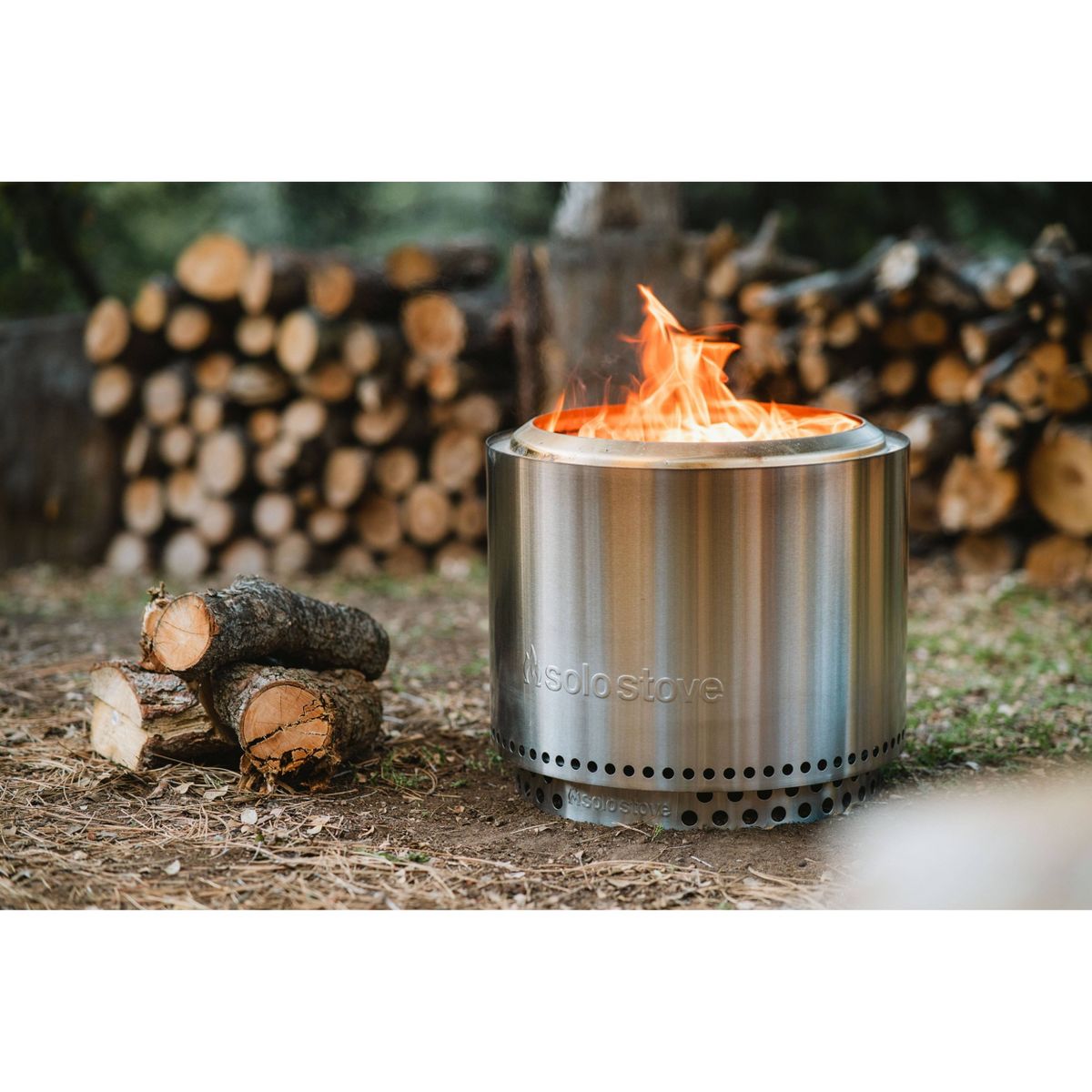 Solo Stove Bonfire 19.5" Smokeless Firepit and Stand Stainless Steel