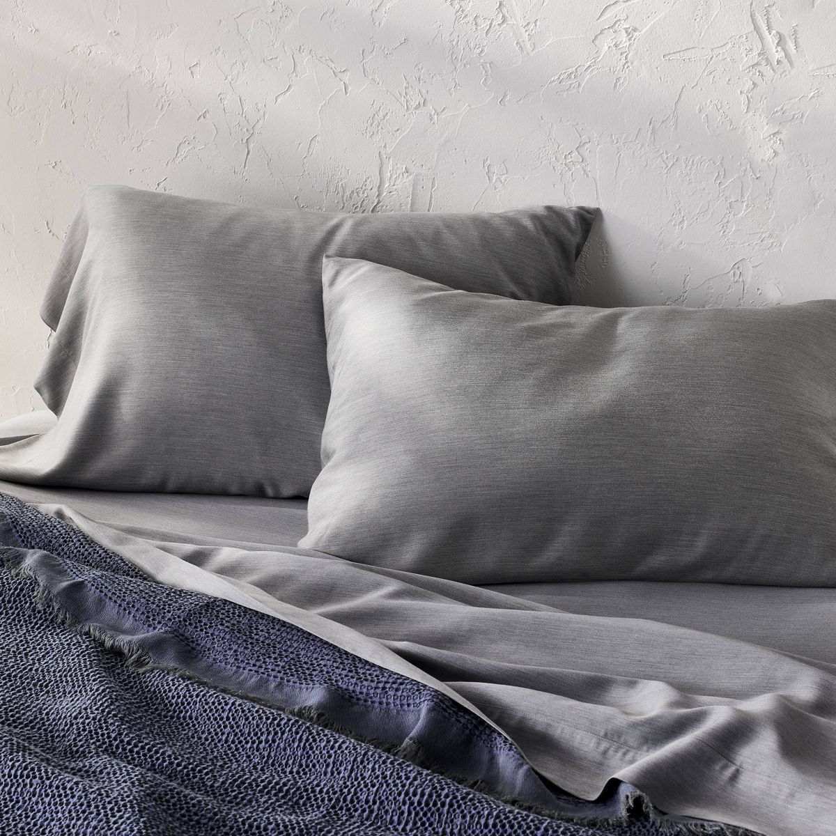 King 400 Thread Count Rayon from Bamboo Pillowcases Dark Gray - Casaluna™