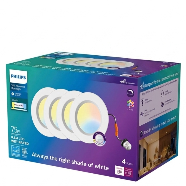 Philips 5/6" 5CCT Retrofit Downlight, 4-pack
