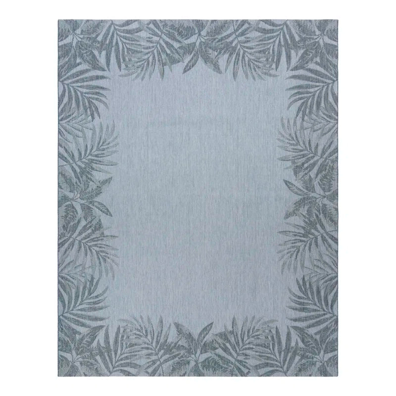 NEW - Costco - Naples Indoor/Outdoor Area Rug, Palm Border 7'10" x 13' - Retail $159