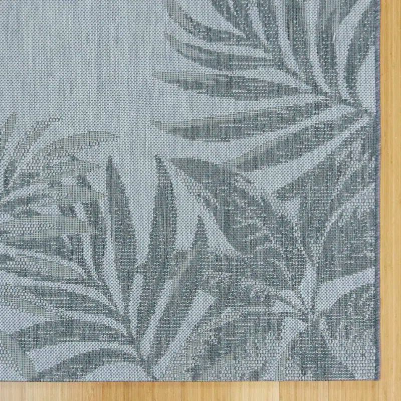 NEW - Costco - Naples Indoor/Outdoor Area Rug, Palm Border 7'10" x 13' - Retail $159