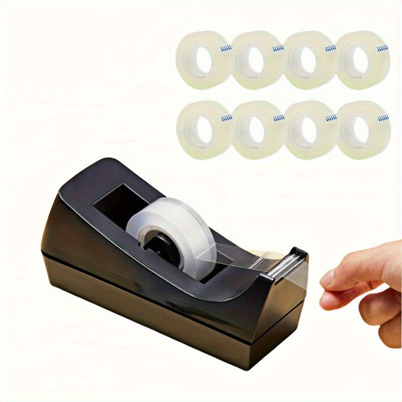 Acrylic Desktop Tape Dispenser with 8 Rolls of Transparent Tape