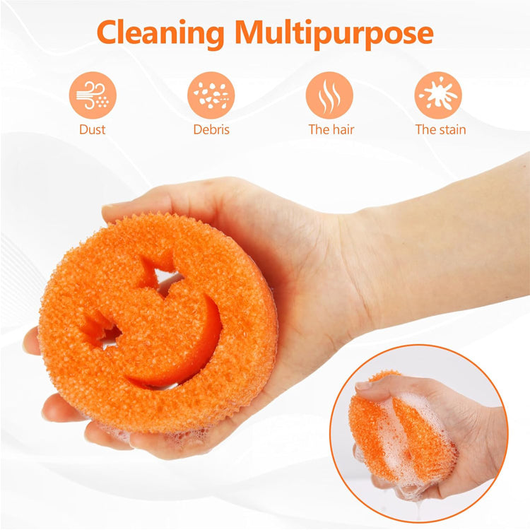 3 Colorful Smile Scrub Sponges, Temperature Controlled Dish Sponge
