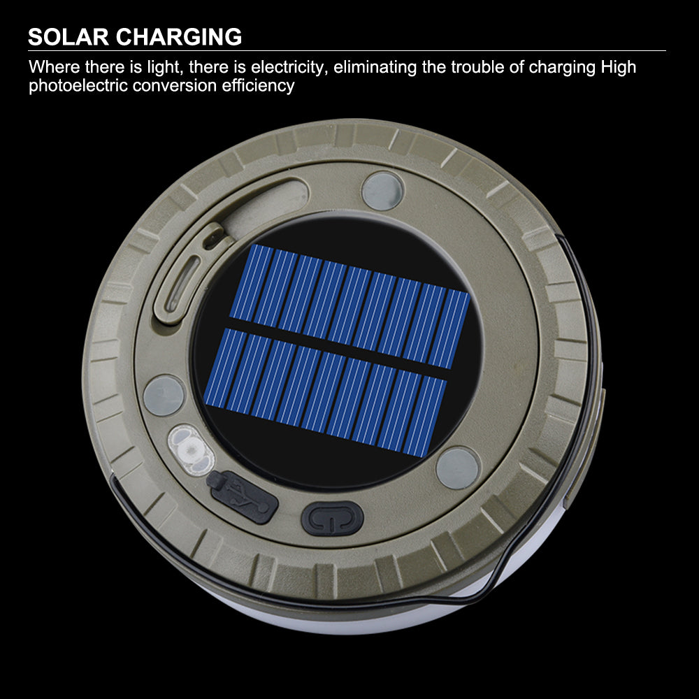 Solar Camping String Lights, 32.8 FT Fairy String Light, 4 in 1 Portable Waterproof Camp Lamp with 8 Lighting Modes, Hanging Rechargeable Lantern