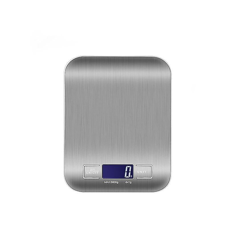 Food Kitchen Scale, White, Digital Grams and Ounces, LCD Display, Medium, 304 Stainless Steel
