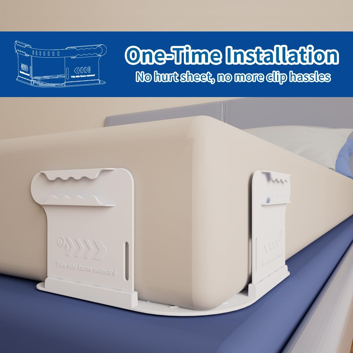 Bed Lock Sheet Holders Fit All Sheet Size,  Keep Sheets Firm & Tight, Bed Fitted Sheet Holder