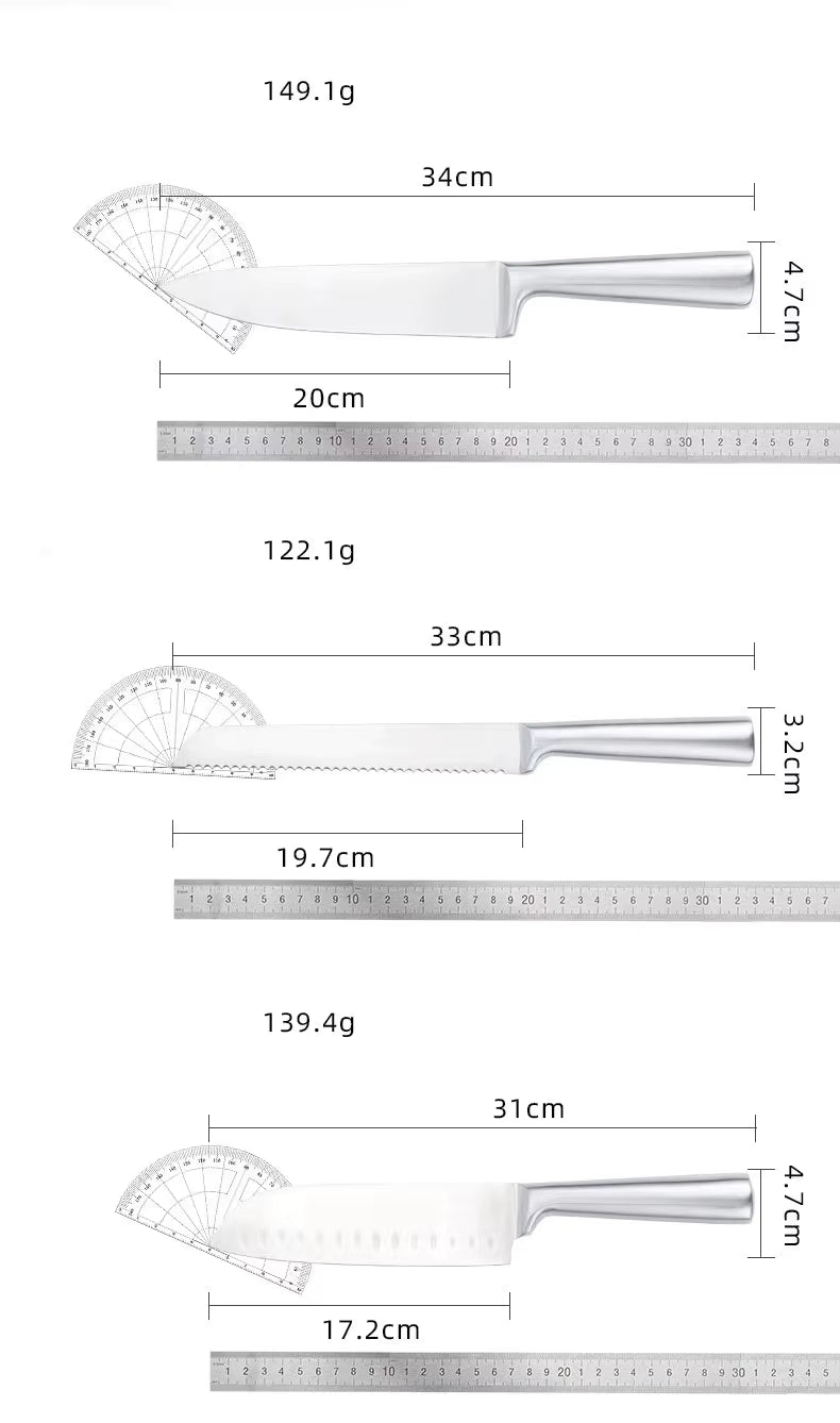 5-Piece Stainless Steel Kitchen Knife Set