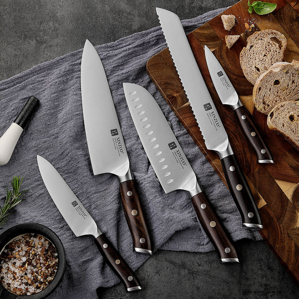 XINZUO YU SERIES Stainless Steel Knife Set, 5 Knives