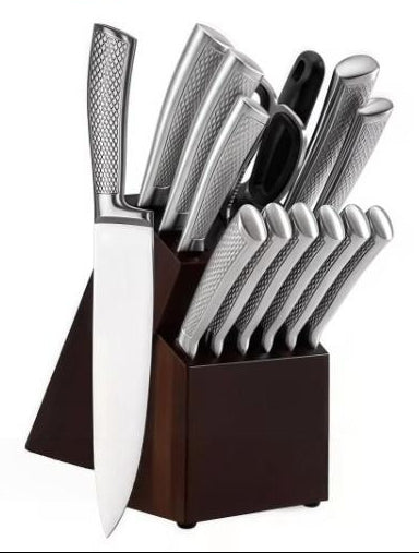 14 Piece Knife Set with Block and Scissors, Stainless Steel