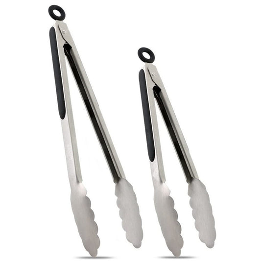 Stainless Steel Kitchen Tong Set- 9" and 12"