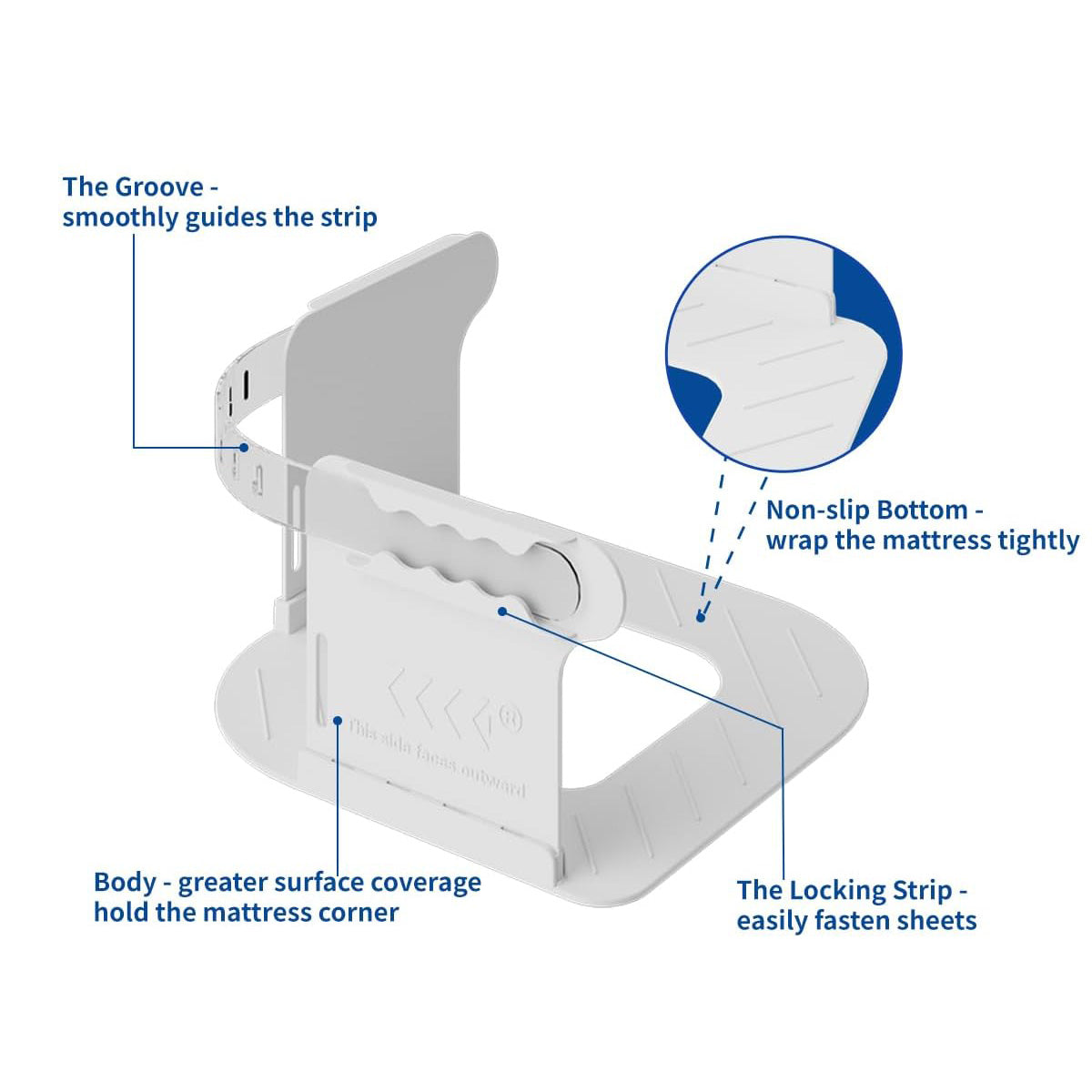 Bed Lock Sheet Holders Fit All Sheet Size,  Keep Sheets Firm & Tight, Bed Fitted Sheet Holder