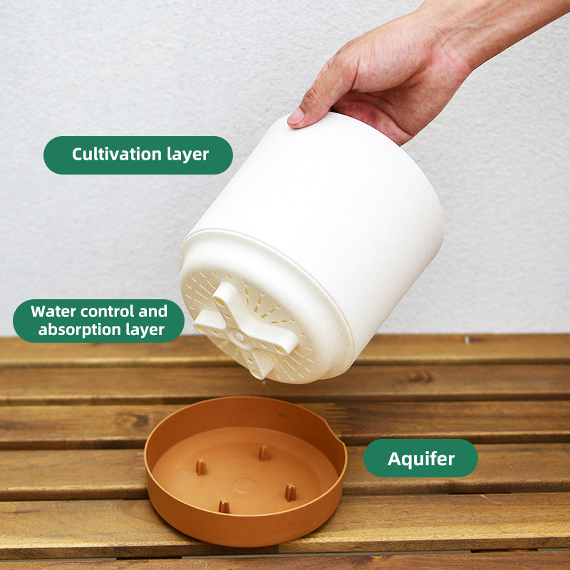Self-Watering Plastic Planters Indoor/Outdoor Flower Pot