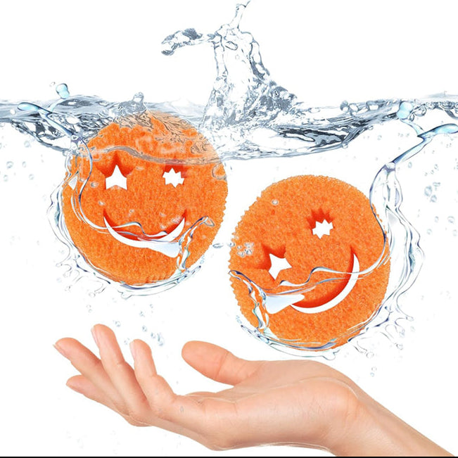 3 Colorful Smile Scrub Sponges, Temperature Controlled Dish Sponge