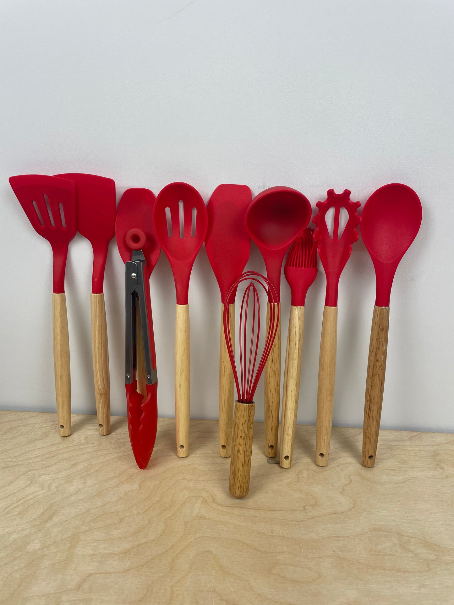 12 Piece Kitchen Utensil Set - Red