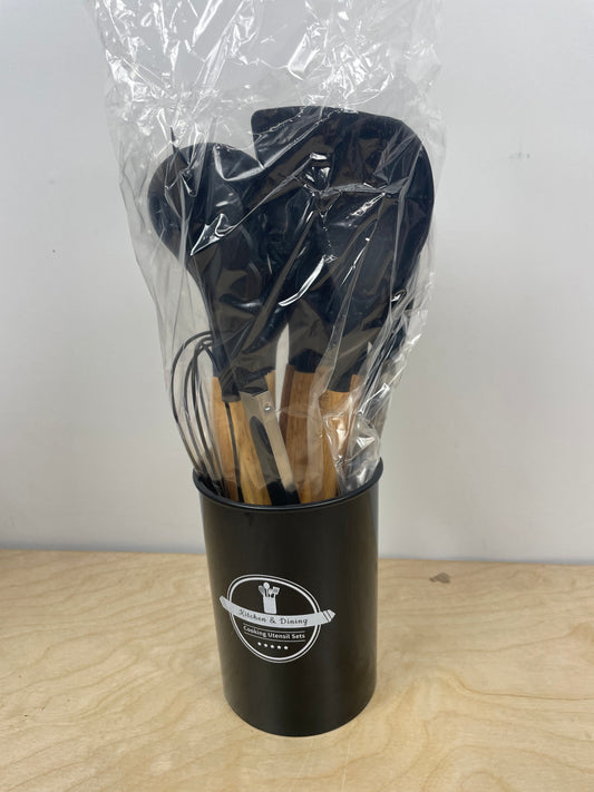 12 Piece Kitchen Utensil Set - Black
