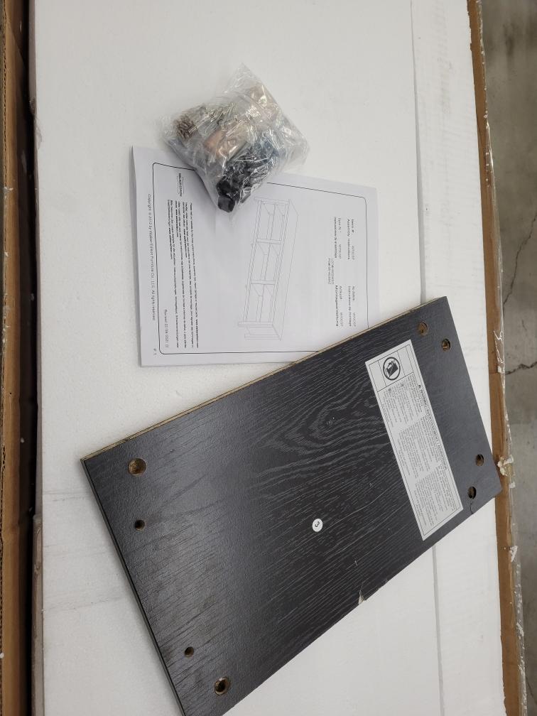 Damage - Walker Edison Wren Classic 6 Cubby TV Stand for TVs up to 80 Inches, 70 Inch, Black