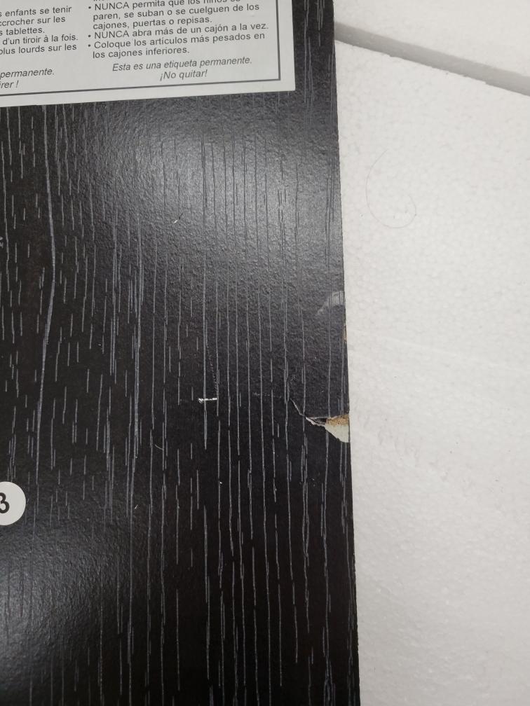 Damage - Walker Edison Wren Classic 6 Cubby TV Stand for TVs up to 80 Inches, 70 Inch, Black