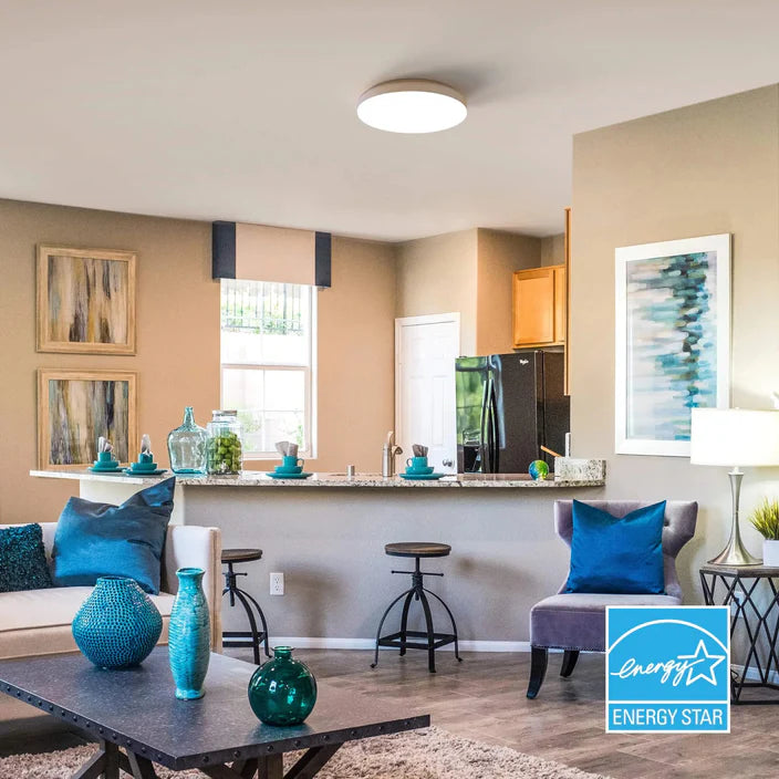 KODA 14" LED Ceiling Light with Motion Sensor and Adjustable Color - Retail $50