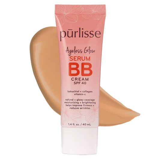 pūrlisse Ageless Glow Serum BB Cream SPF 40 - Medium Warm (1.4 oz)