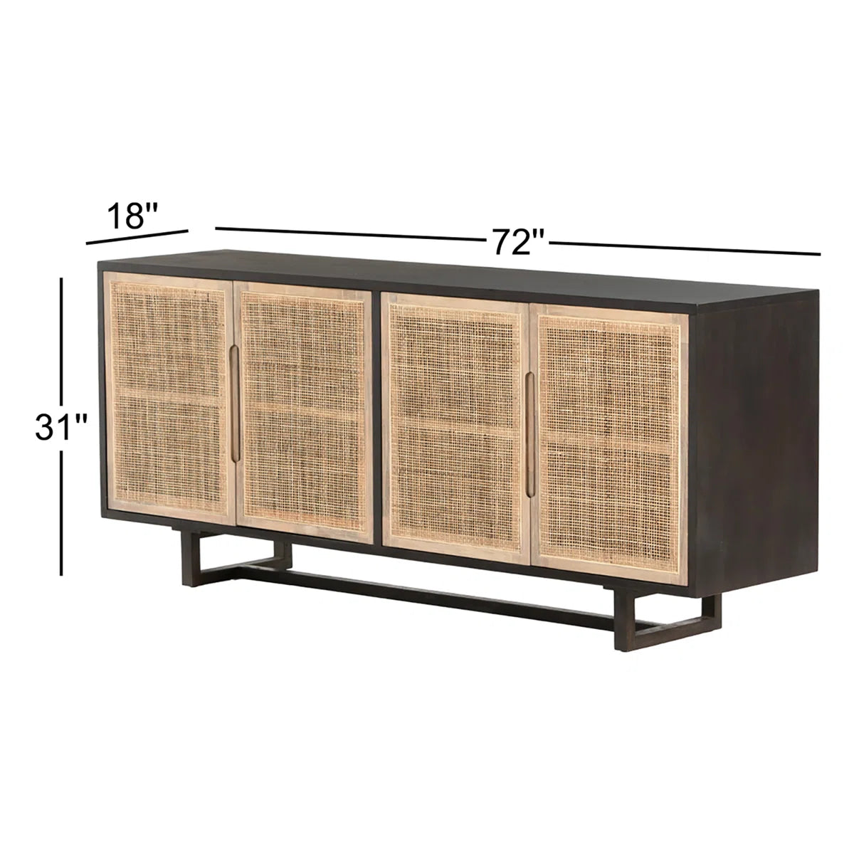 Nephie 72'' Solid Wood Sideboard