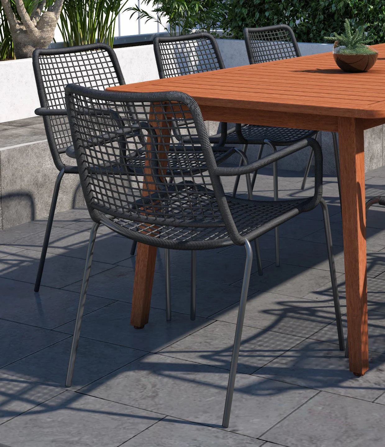 NEW - Oberon Stacking Outdoor Dining Chair - 4PC- Retail $789