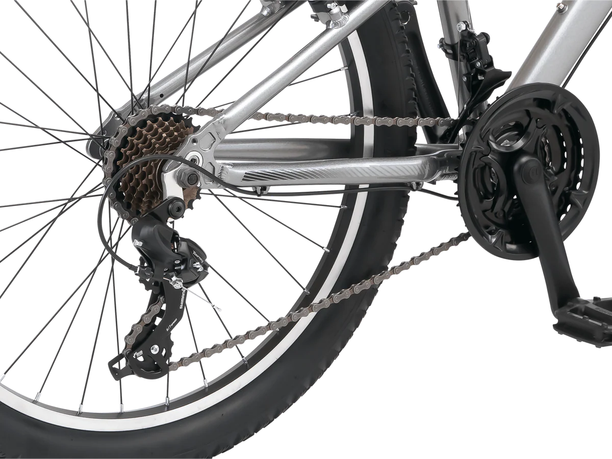 Schwinn Ranger Mountain Bike, 24 Inch Wheel, 21 Speeds, Silver