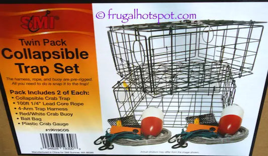 NEW - SMI Twin Pack Collapsible Crab Trap Set - Retail $109