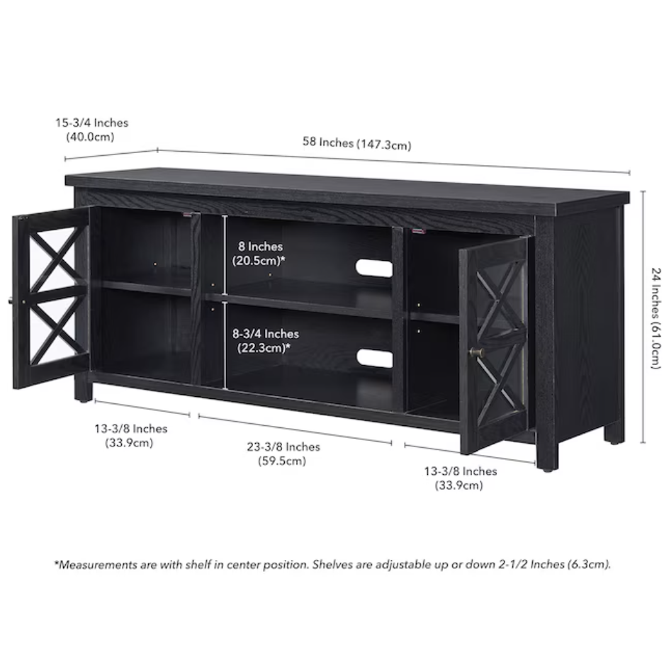 Colton TV Stand - Black Grain