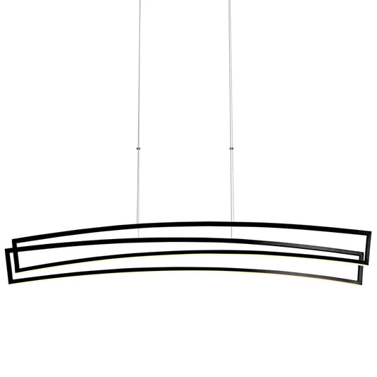 VONN Sirius VMC33440BL 46" ETL Certified Integrated LED Pendant, Height Adjustable Chandelier in Black