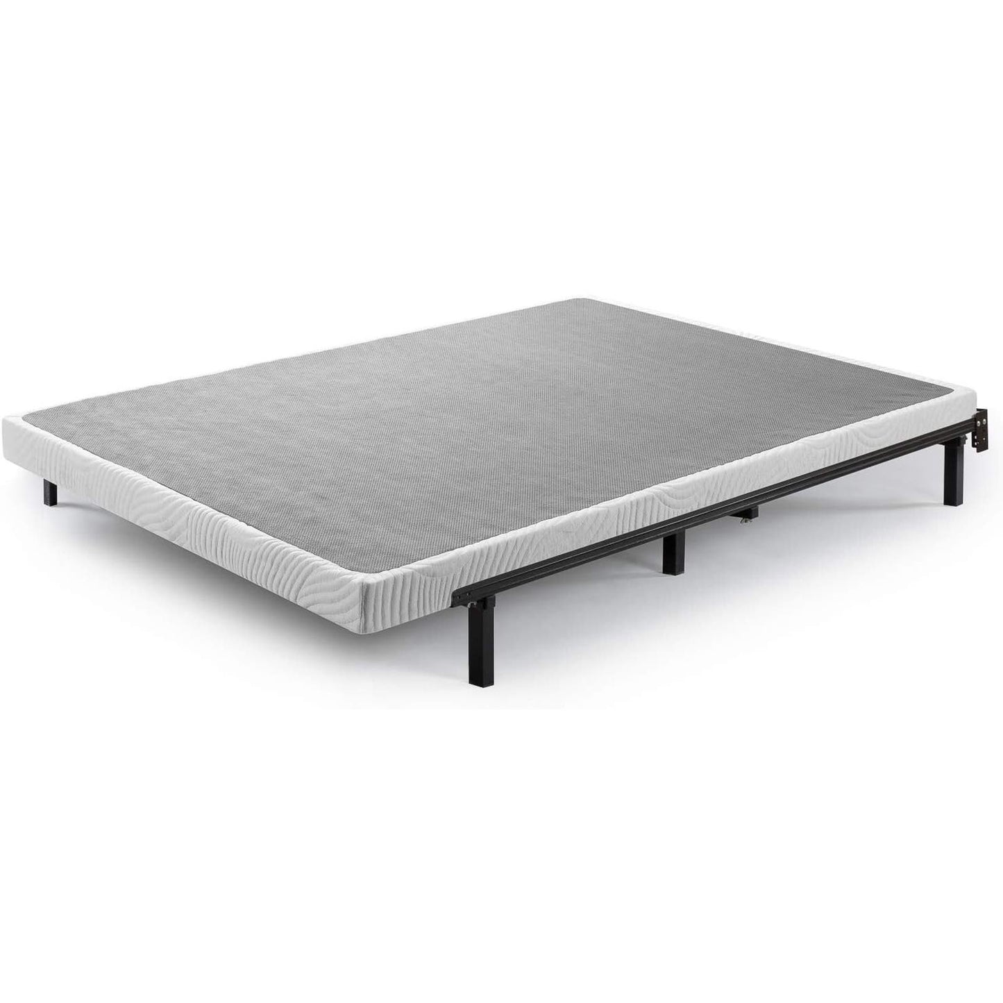 NEW - ZINUS KING Quick Lock Metal Smart Box Spring / 4 Inch Mattress Foundation / Strong Metal Structure / Easy Assembly, King,White - Retail $194