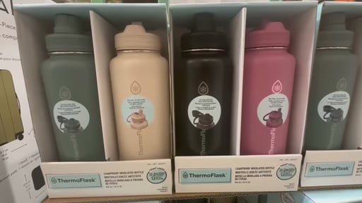 ThermoFlask 32 oz Stainless Steel Water Bottle, 2-Pack
