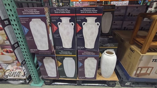 Elements Rustic Ceramic Vase, 3 Assorted Styles (#1901816) - $7.50 (down from $23.99)
