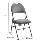 Maxchief Metal Highback Padded Folding Chair