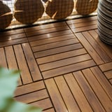 Nordic Wood Modular Wood Tiles 12" x 12", 10-Pack