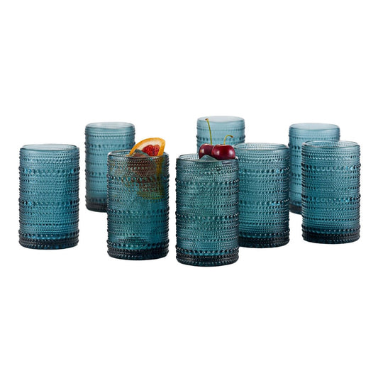 Fortessa Jupiter Clear/Blue 8-Piece Drinkware Set