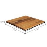 Nordic Wood Modular Wood Tiles 12" x 12", 10-Pack