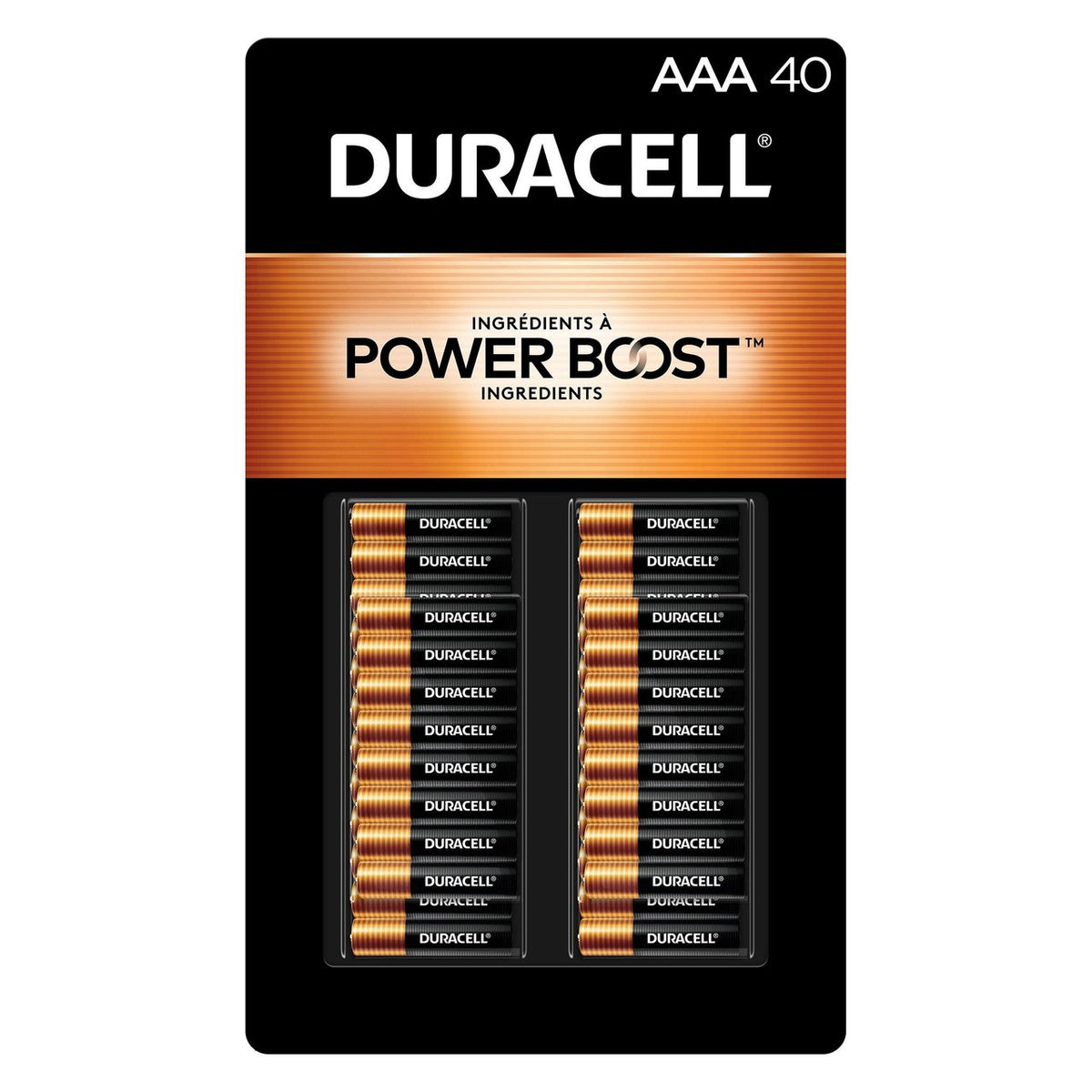 Costco Duracell Power Boost Alkaline AAA Batteries 40-Pack
