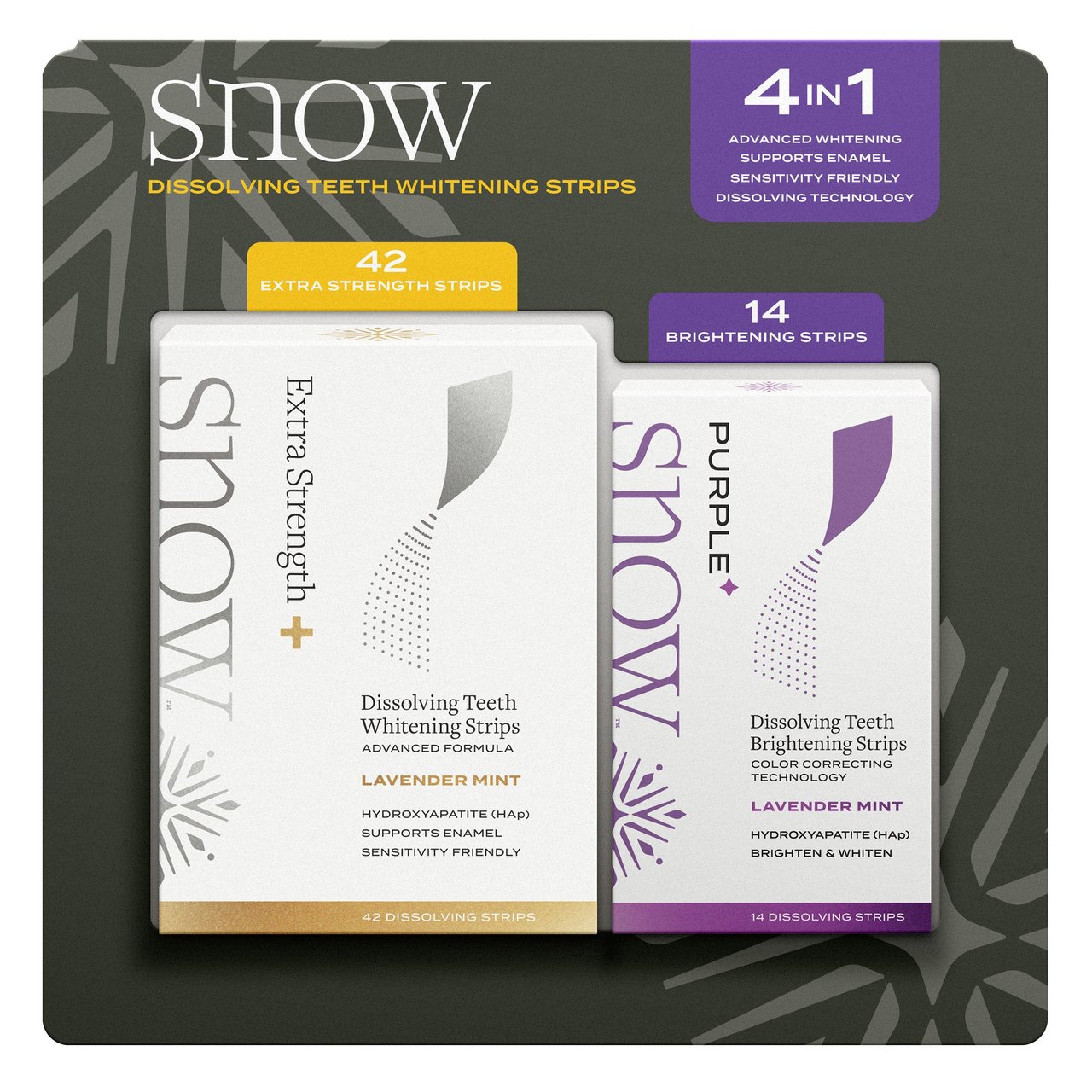 SNOW Whitening Strips 42 Diamond Treatments 14 Purple Treatments