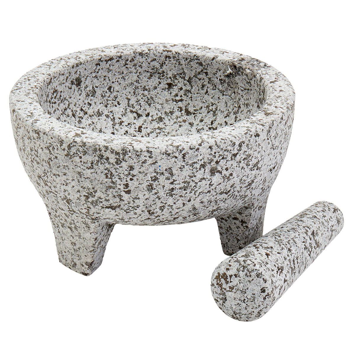 INFUSE 8 in. Granite Molcajete Mortar & Pestle Set