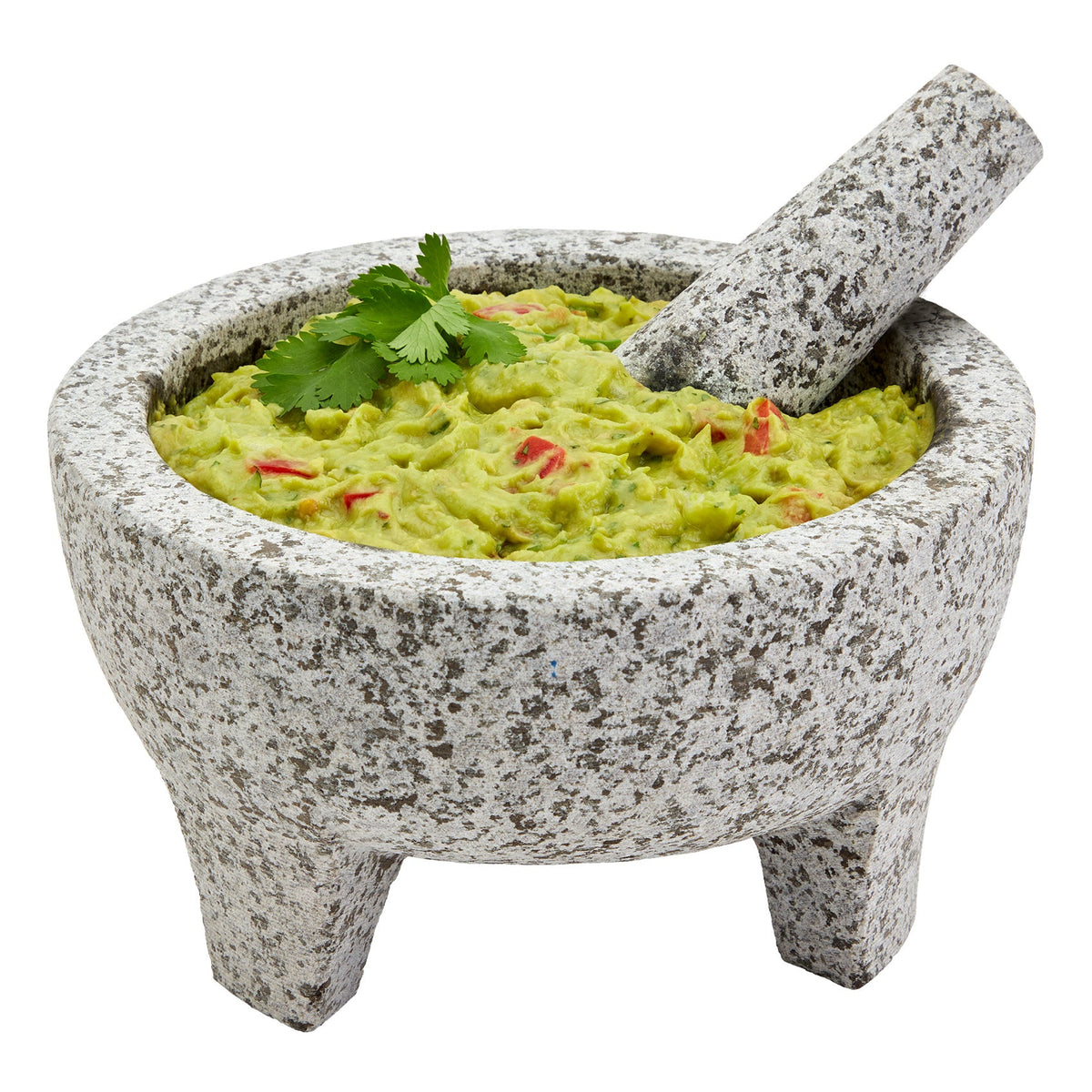 INFUSE 8 in. Granite Molcajete Mortar & Pestle Set